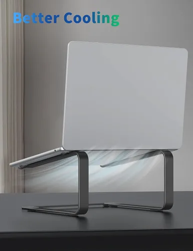 Miniatura 5 de SOUNDANCE Soporte de computadora portátil para escritorio, elevador ergonómico de metal para portátiles de 12 a 17.3 pulgadas, soporte de escritorio