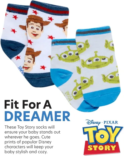Miniatura 3 de Disney Calcetines para bebé - Paquete de 12 Mickey Mouse, Winnie The Pooh, Rey León, Toy Story (recién nacidobebé)