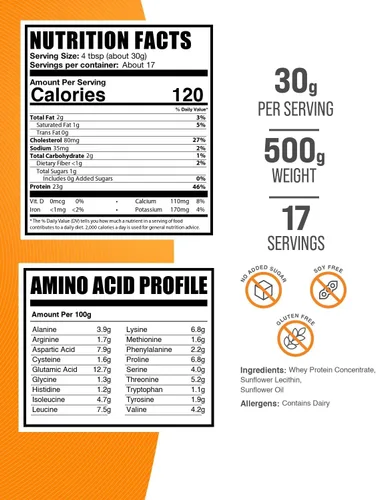 Miniatura 2 de BulkSupplements. com Whey Protein Concentrate Powder - Suplemento de proteína de suero en polvo, sin azúcar, sin sabor y sin gluten, 1.06 oz por