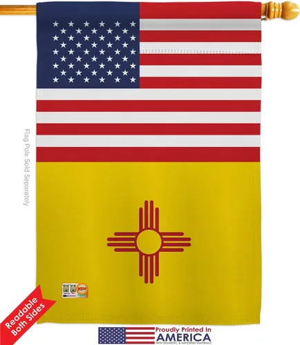Miniatura 2 de US New Mexico Garden House Flags Set Americana States USA American Territories Republic Country Particular Area Small Decorative Gift Yard Banner