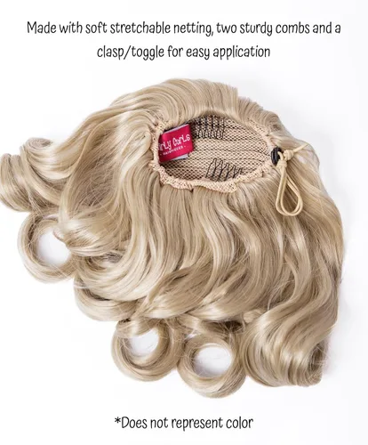 Miniatura 3 de Girly Curls Pieza de cabello rizada de animadora de 16" para animación y baile (Fresa)
