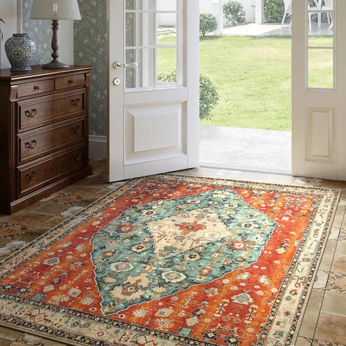 Miniatura 234 de Lahome Alfombra Bohemia Tribal Lavable de 3 x 5, Alfombras Antideslizantes para Entrada, Dormitorio, Sala de Estar, Vintage, Ultra Suave, No