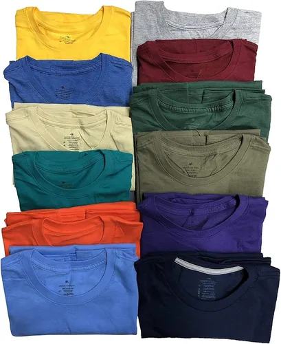 Miniatura 3 de BILLIONHATS Paquete de 12 camisetas de algodón para hombre de talla grande, a granel, de manga corta, ligeras