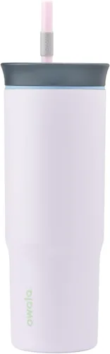 Miniatura 7 de Owala Vaso de viaje aislado de acero inoxidable de triple capa con tapa resistente a derrames, popote y asa de transporte, sin BPA, 40 onzas