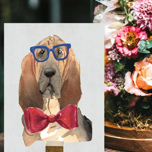 Miniatura 107 de Andaz Press Póster impreso para pared de perro, 8.5 x 11 pulgadas, Bulldog inglés con gafas negras, 1 paquete, regalo de cumpleaños de Navidad, sin