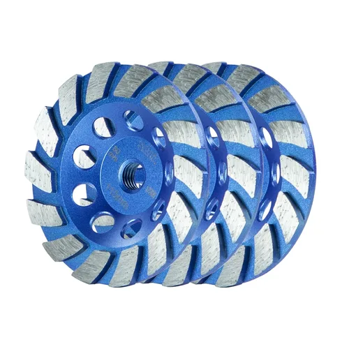 Miniatura 9 de SALI Ruedas de molienda de hormigón de 4.5 pulgadas 16 segmentos de turbo diamante Arbor de 5/8-11 Rueda de molienda de diamante apta