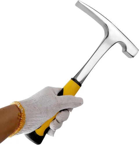 Miniatura 5 de KEILEOHO Paquete de 2 martillos de ladrillo forjado de 32 onzas, martillo de cabeza plana para geólogo, martillos de geólogo de acero, martillos