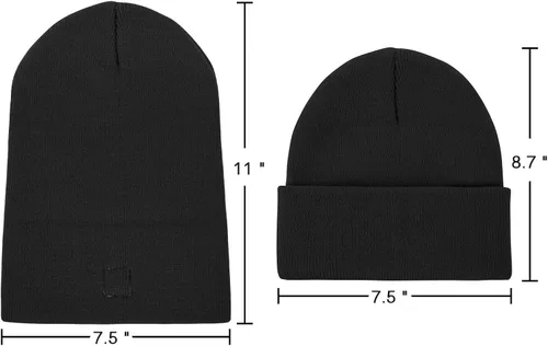 Miniatura 6 de American Trends Gorro para hombre y mujer, gorro de punto suave y lindo con diseño de calavera