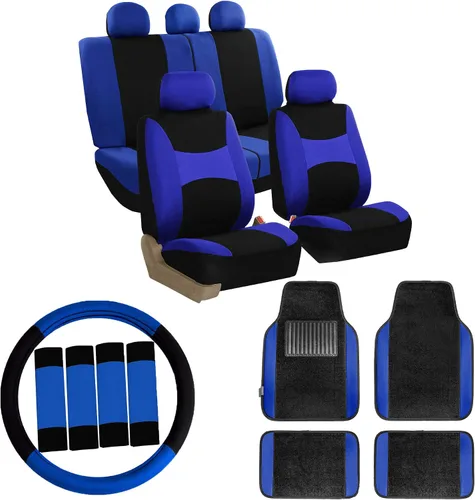 Miniatura 17 de FH Group FH-FB030115 Combo Set: Fundas de asiento de tela ligera y brisa (Aptas para bolsa de aire y división) W. FH2033 + F14407 Alfombrillas