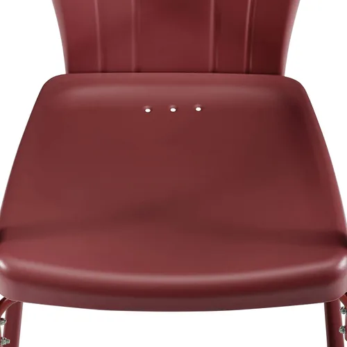 Miniatura 9 de Crosley Furniture Tulip - Juego de 2 sillas para exteriores, sillas de patio de metal retro para comedor, porche, terraza, balcón, satén rojo oscuro