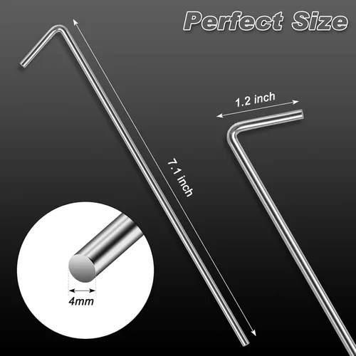 Miniatura 3 de FEED GARDEN Estacas de tienda de campaña de 7 pulgadas, paquete de 18 estacas inflables para decoración al aire libre, clavijas de metal