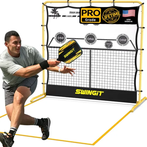 Miniatura 7 de Portable Pickleball Rebounder Net with Kitchen Lines System, Solo Training Net System for Dinks, Volleys & Drives, Accuracy Trainer with Carry Bag