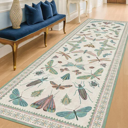 Miniatura 101 de Hazo Haus Alfombra de Baño Bohemia Lavable 2x3, Alfombras Pequeñas para Cocina, Tocador, Puerta Principal Entrada Interior, Antideslizante Pelo Bajo
