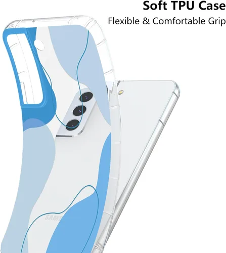 Miniatura 6 de DEFBSC Funda compatible con Samsung Galaxy S22, diseño artístico de forma suave con funda protectora de parachoques incorporada, bonita funda