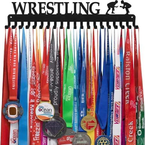 Miniatura 9 de Medal Hanger Display - She Believed She Could She Did - Personalized Medal Holder for Sport Race Runner Sturdy Steel Metal Plaque Over 63 Medals