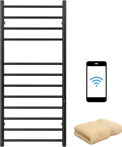 Miniatura 19 de KEG Calentador de toallas montado en la pared con temporizador incorporado 4 barras de acero inoxidable eléctrico calentado toallero para baño