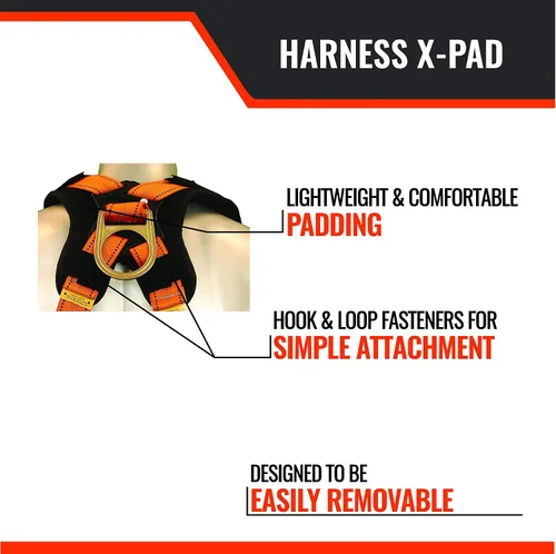 Miniatura 4 de Malta Dynamics Arnés X-Pad, soporte trasero acolchado para arneses de seguridad y protección contra caídas