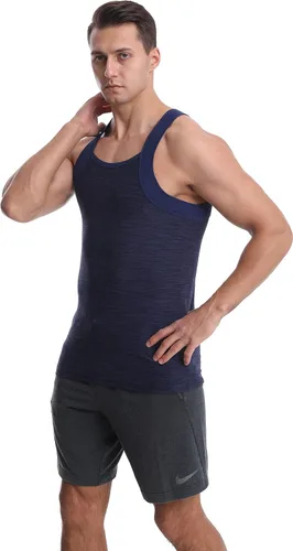 Miniatura 5 de Different Touch Paquete de 3 camisetas sin mangas de corte cuadrado de ajuste seco para hombre