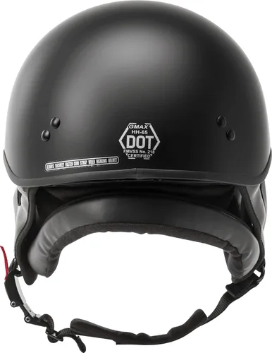 Miniatura 2 de GMAX HH-65 Naked Half Helmet (negro mate, XL) - Aprobado por FMVSS 218