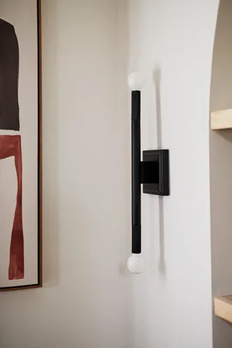 Miniatura 2 de Kichler Odensa - Aplique de pared con 2 luces, 17 pulgadas, color negro