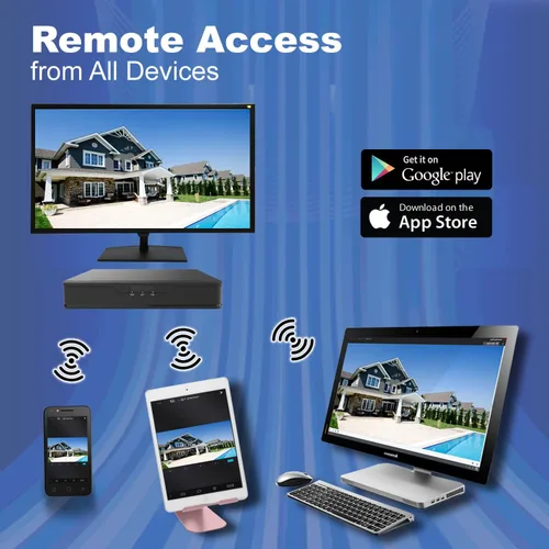 Miniatura 4 de Sistema de cámara de seguridad 101AV 16CH híbrido HD H.265/H.264 2 en 1 DVR/NVR, HD-TVI/CVI/AHD/IP, salida de video HDMI/VGA, aplicaciones