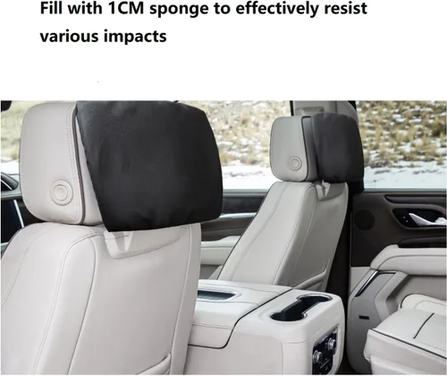 Miniatura 6 de Protectores de pantalla de cuero prémium para Chevy Tahoe/Suburban y GMC Yukon 2021-2025 Paquete de 2 fundas de lujo a prueba de golpes Diseño