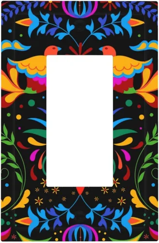 Miniatura 24 de Placa de receptáculo para interruptor basculante de una sola banda, 1 banda Decora GFCI Starry Night Painting Placa decorativa de pared