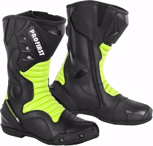 PROFIRST Motorcycle Boots for Men Comfortable Fit Riding Armored Boots with Zipper, Anti-Slip Sole, Reinforced Street Racing Shoes