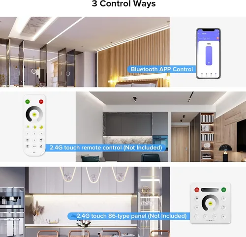Miniatura 4 de SEZO SP636E Música de un solo color Bluetooth SPI LED controlador dinámico efecto de luz blanca para FCOB IC LED Strip Trabajo con panel táctil