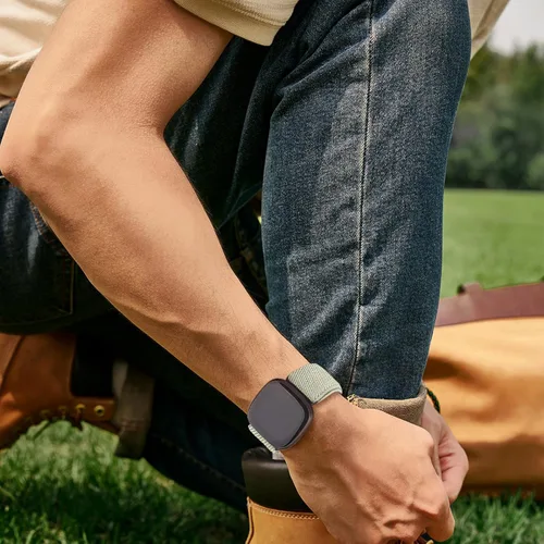 Miniatura 7 de Paquete de 4 correas elásticas de nailon, compatibles con Fitbit Versa 4/Fitbit Versa 3/Fitbit Sense 2/Fitbit Sense, correa ajustable suave