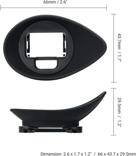Miniatura 8 de [Versión grande] A7IV A7RV A9III A7SIII A1, visor de cámara para Sony Alpha A7M4 A7R5 A9M3 A7S3 A1, extensión giratoria 360 diseño ovalado