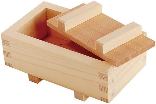 Miniatura 5 de JapanBargain, Molde rectangular de madera para hacer sushi Oshizushi, molde para arroz, 7 x 4 pulgadas, 1 paquete
