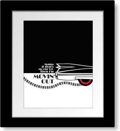 Miniatura 7 de I'm Movin' Out (Anthony's Song) - Classic Rock Lyric Inspired Music Wall Art Print Poster (10"L x 8"W, Print - Unframed)