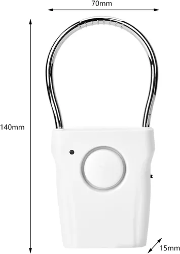 Miniatura 3 de CHICIRIS Door Security Alarm 120dB Touch Sensor Easy Operation Loud Alarm Safety Protection Hotel Travel Security