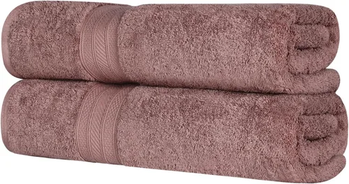 Miniatura 17 de Superior Juego de 2 toallas de baño de fibra larga 100% algodón peinado de 27.64 oz/m², para baño, ducha, cocina, súper suave, afelpado, altamente