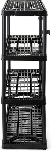 Miniatura 7 de Gracious Living Paquete de 2 unidades de almacenamiento de 4 estantes de altura fija ventilada de alta resistencia de 18 x 36 x 54.5 pulgadas