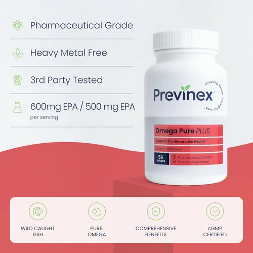 Miniatura 2 de Omega Pure Plus: Suplemento de aceite de pescado Omega-3. Libre de mercurio. Triple fuerza. Apoya la salud cardíaca, la salud cognitiva y la salud