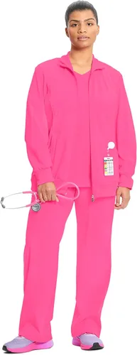 Miniatura 3 de Infinity by Cherokee 2391A - Chaquetas médicas con cremallera frontal para mujer, tela elástica en 4 direcciones