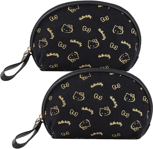 Miniatura 26 de AmBealla Bolsa de maquillaje grande impermeable con soporte para brochas de maquillaje, lindo organizador de maquillaje impreso para mujeres que