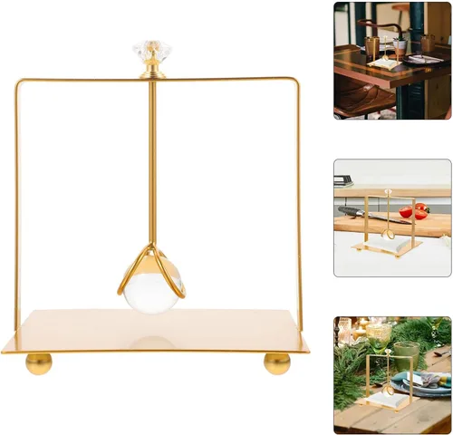 Miniatura 7 de Decorative Metal Napkin Holder for Paper Napkins, Gold Square Desktop Tissue Dispenser for Kitchen and Dining Table Use