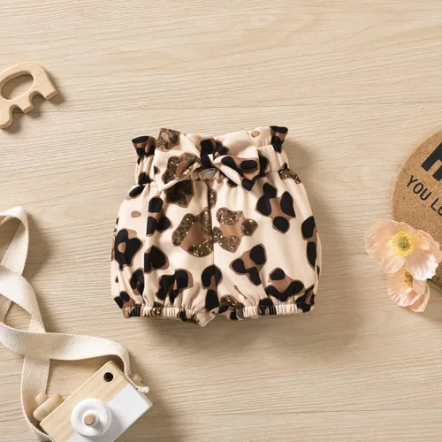 Miniatura 5 de Aalizzwell Traje de verano con pantalón corto y acanalado para bebé niña