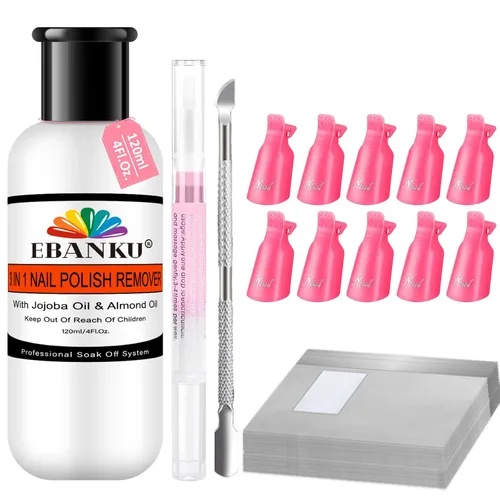 Miniatura 11 de EBANKU Limpiador de pinceles de uñas acrílico de 4.1 fl oz, 3 en 1, cepillo de uñas, solución limpiadora de cepillo de uñas, limpieza rápida