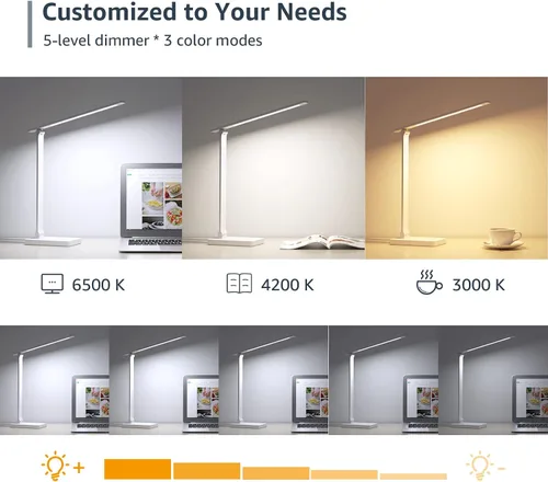 Miniatura 6 de Lepro Bundle - Lámpara de escritorio LED blanca y lámpara de mesa LED (plata)