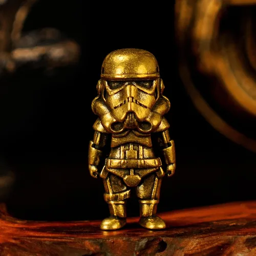 CHOVY Figura de robot de latón antiguo, decoración retro de latón macizo pesado, escultura de arte biomecánica para coleccionistas, regalo Steampunk