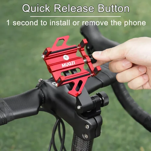 Miniatura 5 de Soporte de Teléfono para Tija de Bicicleta, Soporte de Aluminio para Teléfono Celular de Bicicleta Compatible con Horquilla de 1-1/8" 28.6mm