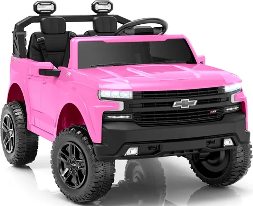Miniatura 11 de First Ride On 24V 2 Plazas Paseo en Juguetes Chevrolet Silverado con Licencia, Vehículo Eléctrico con Control Remoto y Cinturones de Seguridad, Negro