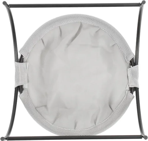 Miniatura 5 de Cat Hammock Bed, Elevated Small Dog Pet Hammock, Stainless Steel Canvas 43x43x24cm - Breathable Comfort, Detachable Design, Indoor Outdoor Use (Grey)