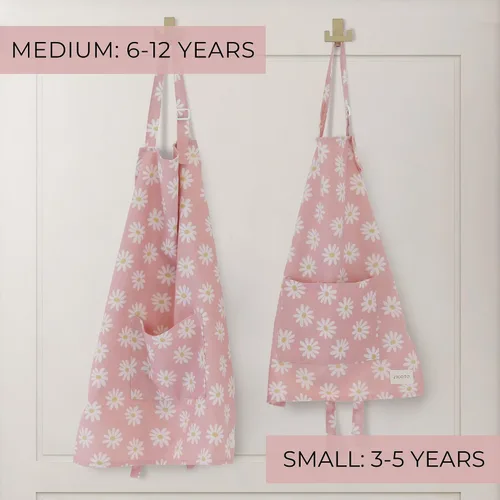 Miniatura 5 de ZICOTO Delantal para Niños para Niñas y Niños - Delantal de Niño Pequeño con Bolsillo para Cocinar, Hornear y Manualidades - Regalo de Navidad