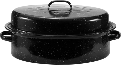 Miniatura 10 de Asador rectangular de acero inoxidable de 15 pulgadas con estante en forma de V y tostador de pavo, tostador rectangular para pavo, pollo, verduras