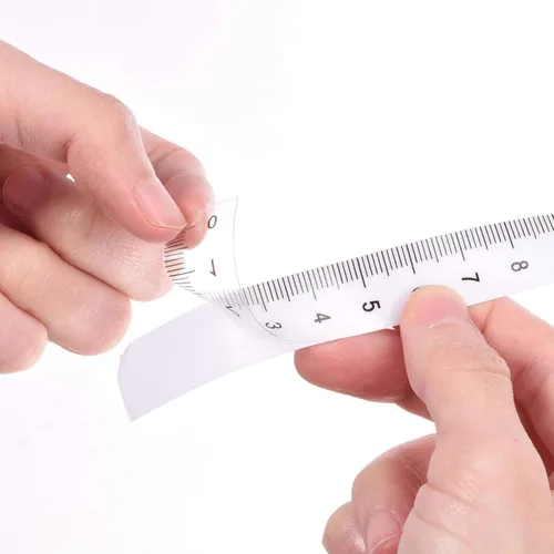 Miniatura 4 de uxcell Cinta métrica adhesiva con respaldo de 39.4 in de lectura vertical cinta métrica para barra de trabajo regla (transparente)